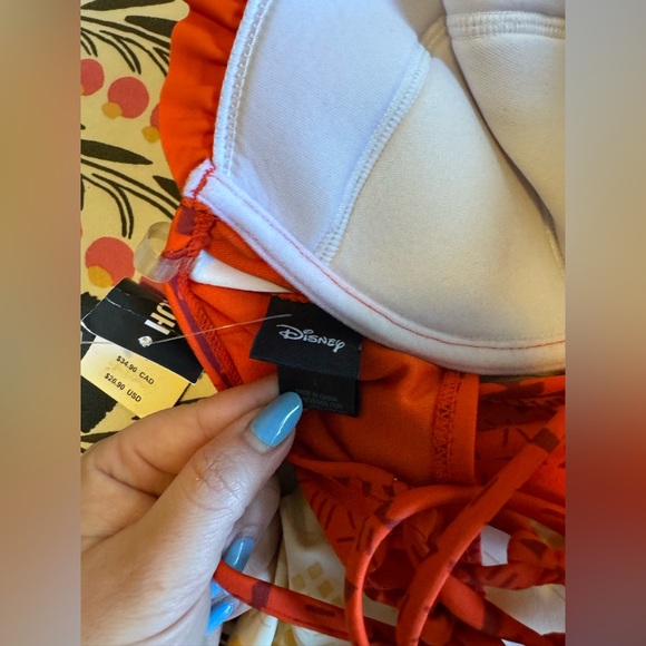 NEW Disney Swim Moana Bikini Top & Bottom Skirt Set Size Large Padded NWT - Picture 8 of 8